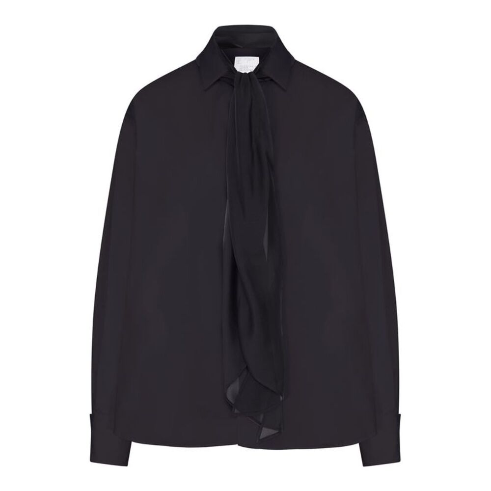 Sacai Women Cotton Shirt With Scarf